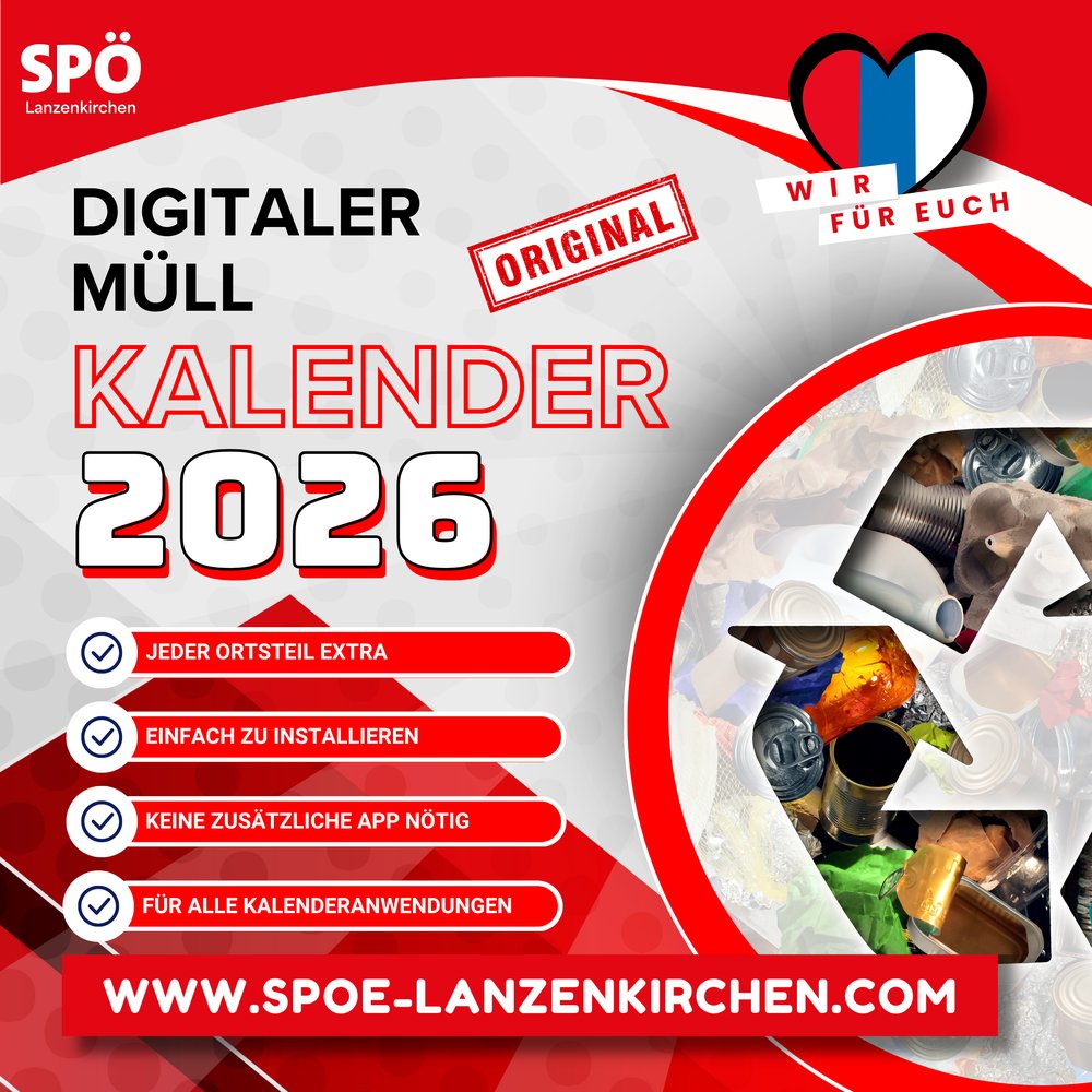 Der digitale Müllkalender 2026 — das Original